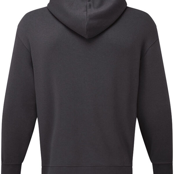 Unisex Titan oversized hoodie back view in charcoal