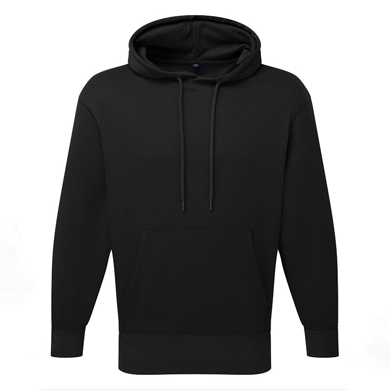 Unisex Titan oversized hoodie front view in black