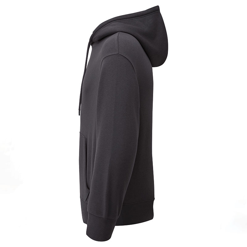 Unisex Titan oversized hoodie side view in charcoal